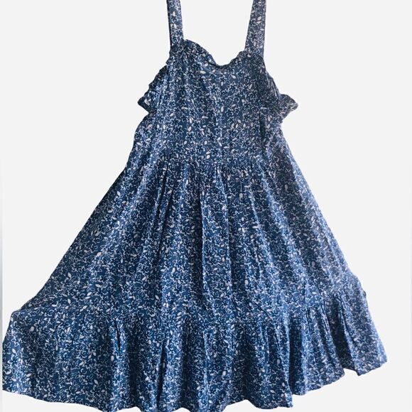 NWT CHILDREN’S COPPER KEY BLUE & WHITE FLOWER SUMMER STRAP MAXI DRESS SIZE: S - Picture 3 of 8